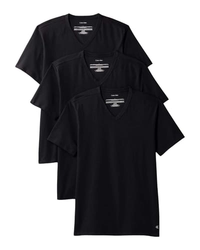 Ondergoed Calvin Klein S/S V-Hals 3-Pack - Streetwear - Volwassen