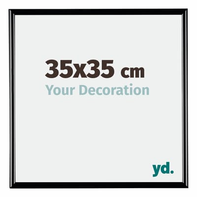 Your Decoration - Fotolijst 35x35 cm - Kunststof - Zwart Hoogglans - Bordeaux