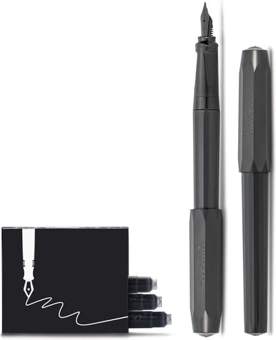 Kaweco - Vulpen - Perkeo All Black - Zwart - Medium - Doosje vullingen