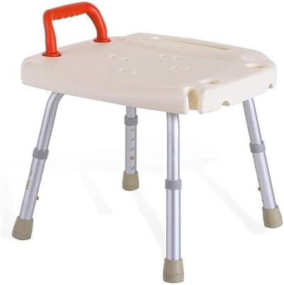 Douchestoel - Badkruk douchekruk - Veilig Douchen - Verstelbare Hoogte - 137-177 inch - Wit