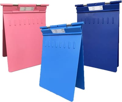 Clipboard set van 3 stuks met open deksel, ABS materiaal, ideaal voor kantoor en medische scholen