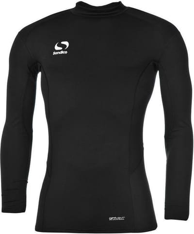 Sondico ondershirt met opstaande kraag - Heren - Black - XXL