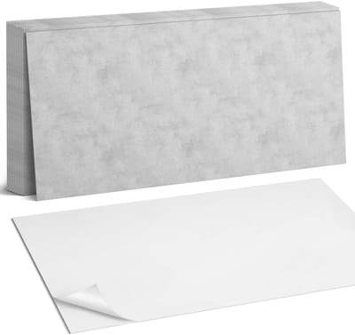 Coloray Plaktegels - Ruwe betontextuur Zelfklevende Wandtegels - 40 cm x 20 cm - Grijs Plaktegels - 10 stuks - Rechthoek PVC Tegels - Plaktegels Badkamer - Vloertegels Zelfklevend - Vinyl Tegels Zelfklevend - Portugese Tegels