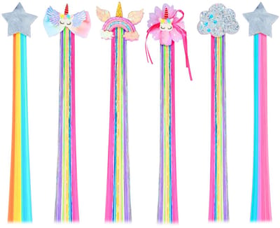 Dailygoods - Kleurrijke Haarclips voor Meisjes - 6 Stuks Eenhoorn en Prinses