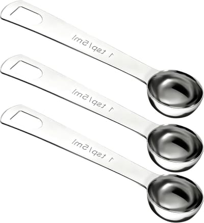 Set van 3 RVS theelepels voor nauwkeurige metingen, 5ml maatlepels voor koken, bakken en kruidengebruik