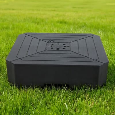 AXI Parasolvoet Vulbaar – Zwart – 82 x 82 x 19 cm – Met 2 Wielen - Met Handvat - Voor Zweefparasols tot 3 x 3 m of met een diameter van 3 m- HDPE Kunststof – Vulbaar met 115 Liter Water