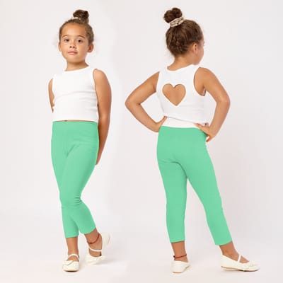 Merry Style MS-MS10-131-LE Meisjes Leggings - Sport - Vrijetijdsbroek - Lang- Viscose - Sporbroek - Yogabroek - Munt - 128