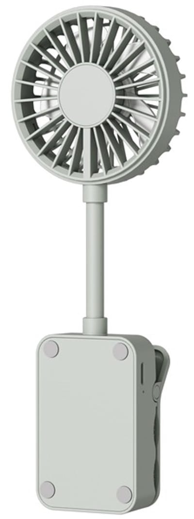 Draagbare Handventilator - Clipventilator - Draagbare Ventilator - Handventilator - USB Oplaadbaar - Opvouwbaar - 1200 mAh - voor Buiten en Onderweg - Lichtgroen