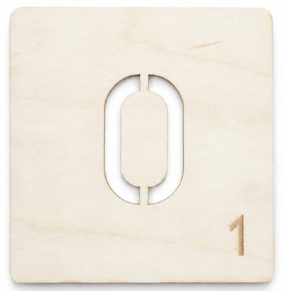 Houten wanddecoratie - Wooden wall decoration | Lettertegel “O” | 11cm | Licht hout - Natural wood | Muurdecoratie - Wall art - Woordfeud - Wordfeud - Letterspel - Scrabble letter - Naamblokjes - Letterblokken - Tile