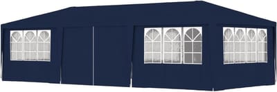 Professioneel paviljoen - Tuinpaviljoen met muren - Feestjes en evenementen - Waterdicht en straalbestendig - 4 x 9 meter - Blauw