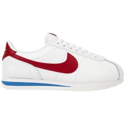 Vrouwen Lage Schoen W Cortez Leder Wit/varsiteit Rood/varsiteit Blauw