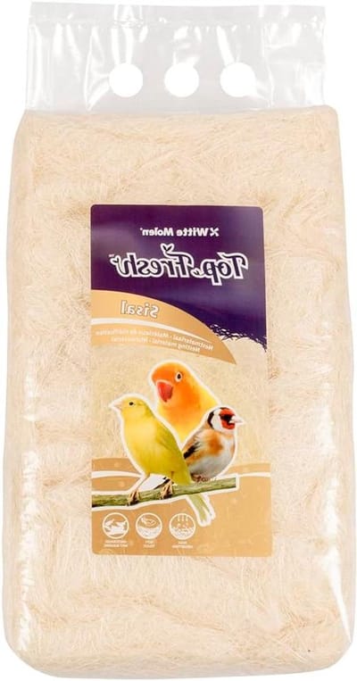 Nestmateriaal Vogels - Vogelvezels - Nestelen Stimuleren - 100% Natuurlijk - 500 gram - Wit