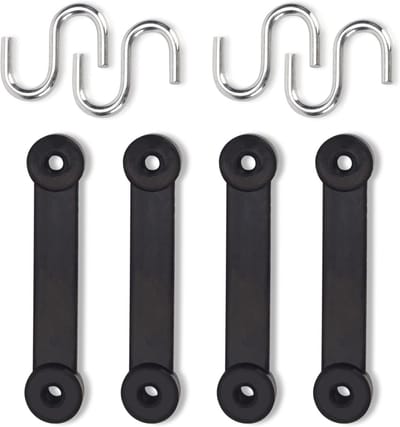 Elastische Spanbanden - Bungee Koorden - Bagage Bevestigen - Met J-Haak - Lengte 7.6cm - Zwart