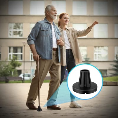 Wandelstok Rubberdoppen 19 mm voor Extra Grip en Stabiliteit, 2-Pack