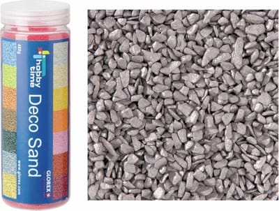 Decoratie zand/kiezels - zilver - 500gr - zandkorrels - mini steentjes - 2 tot 6 mm