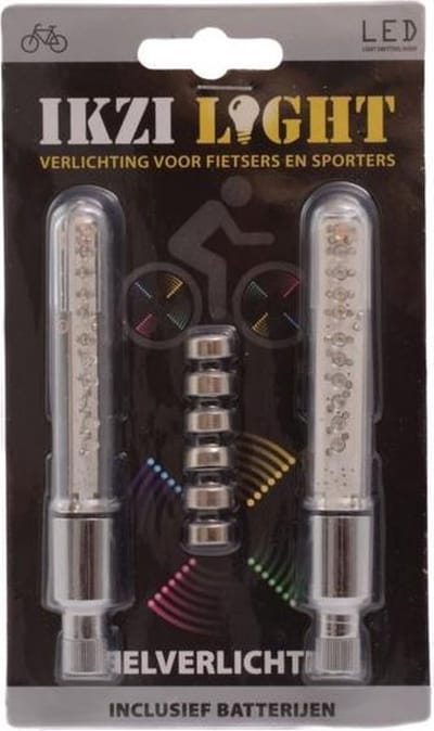 Ikzi Light Ventiellichten 11 Leds Zilver/transparant 2 Stuks