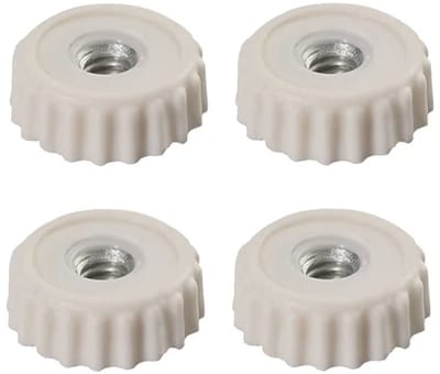 Inovra- Klemknoppen - Ronde Kunststof - Gekartelde Moeren - M4 - 100 Stuks - Gripvol Oppervlak - Handmatig Te Monteren