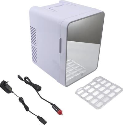 Draagbare 10L Cosmetische Koelkast voor Huidverzorging - Koel en Warm met Spiegel en LED-Licht
