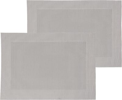 Secret de Gourmet diner placemat Texaline - Set van 4x stuks - grijs - 50 x 35 cm - Onderleggers