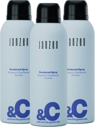 JANZEN Deodorant Spray &C Bergamot, Fig & Breeze 3-pack