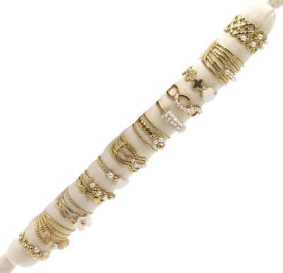 Ringenset - set van 12 - sieraad - accessoire - verstelbaar - RVS - goudkleurig - groen - hip - trendy - tijdloos - chique - feest - feestdagen - verjaardag - jarig - dames - vrouwen