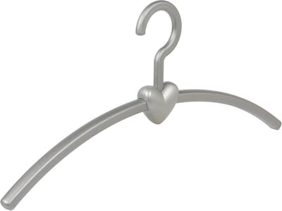 De Kledinghanger Gigant - Garderobehanger - Jassenhanger - Volwassenen - 710220 - 24 Stuks - Eve - Kunststof - Zilver - Zilver - 45 cm - Kledinghanger - Kleerhanger (710220/24)