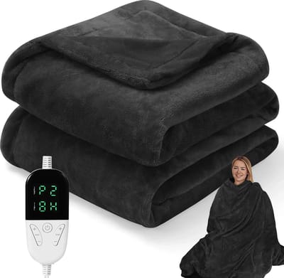 Betaalbare Goederen® Elektrische Deken - 150x130 Cm - Elektrische Deken 2 Persoons - Elektrische Knuffeldeken - Elektrische Dekens - Warmtedeken - Elektrisch Deken