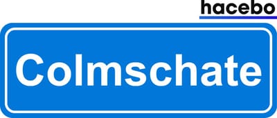 Hacebo - Plaatsnaam Sticker - 29x10 CM - Colmschate sticker - Verkeersborden sticker - grappige cadeaus - Colmschate