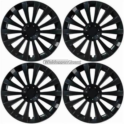 GoodGo Wieldoppen MERCURY-BK 14 inch glanzend zwart. Set a 4 stuks (CONTROLEER UW BANDENMAAT en lees a.u.b. de onderstaande, uitgebreide tekst!)