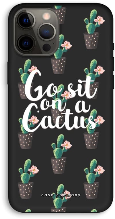 Case Company® - Hoesje geschikt voor iPhone 12 Pro Max hoesje - Cactus quote - Biologisch Afbreekbaar Telefoonhoesje - Bescherming alle Kanten en Schermrand