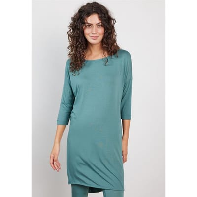 DIDI Dames Loose dress 3/4 sleeves Atlantic green maat 42
