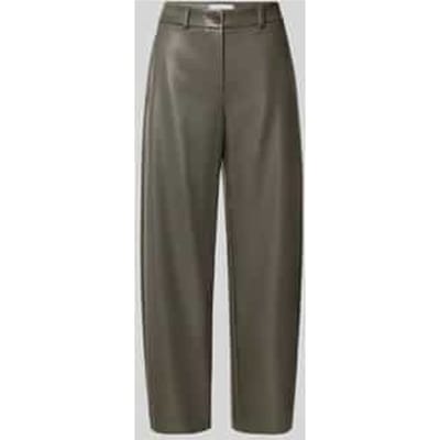 Regular fit kunstleren broek met riemlussen model 'PHIBI'