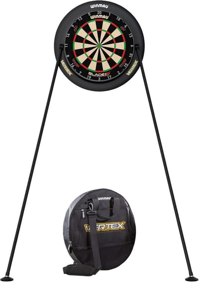 Dartbord standaard - Darts accessoire - Professioneel darten - Montagevrij ontwerp - 55 x 54 cm - Zwart