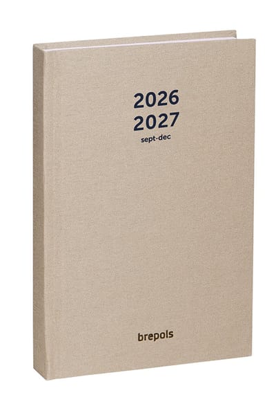Brepols agenda 2026-2027 - Weekly Notes NATURE - Schoolagenda - 16 maanden - 1 week 1 pagina - Gebonden - Week & notes - Beige - 14.8 x 21 cm