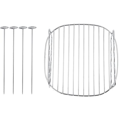 Grille de barbecue de remplacement double couche brochettes plaque de cuisson pour friteuse à air Philips blanc