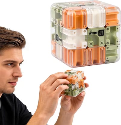 3D Labyrinth Cube - Interactief Educatief Speelgoed voor Logische Uitdagingen en Stressverlichting, Leuk en Leerzaam Speelgoed voor Kinderen