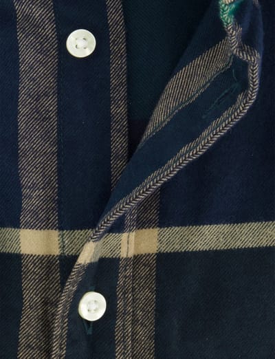 Katoenen overhemd barbour groen geprint slim fit