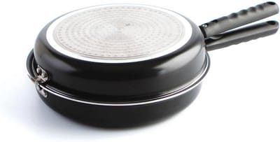 Dubbele Pan voor Tortilla met Antiaanbaklaag en Veiligheidsvergrendeling