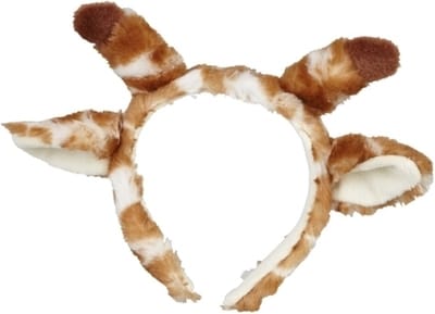 Ravensden Pluche giraffe hoofdband - met oortjes - 15 cm
