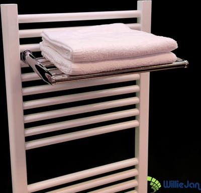 WillieJan Radiator handdoeken droog rek 90MC – Chroom – 5 stangen – 46 cm – Radiatorbevestiging – Zonder boren