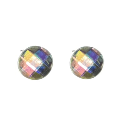 Magneet oorbellen multi kleur kunststof 12 mm
