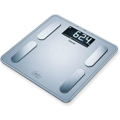 Beurer BF 405 Signature Line Personenweegschaal - Lichaamsanalyse - Tot 200 kg - Bluetooth® - Gratis beurer HealthManager Pro-app - XL display - 8 Gebruikersgeheugen - 5 Activiteitenniveaus - Incl. batterijen - 5 Jaar garantie - Zilver
