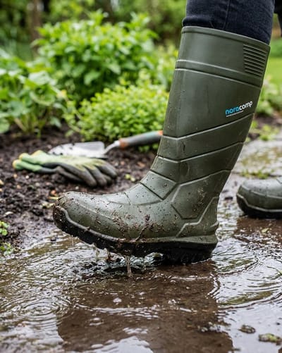 NoraComp S5 - Maat 49 - Werklaarzen - Regenlaarzen - Tuinlaarzen - Uniseks - Groen