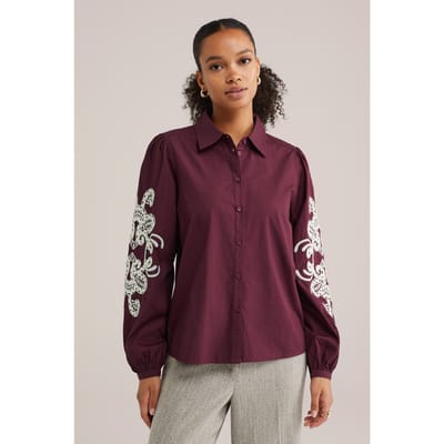 WE Fashion Blouse Burgundy Red Taglia: XS | Magliette intime Outlet | Donna | Marrone