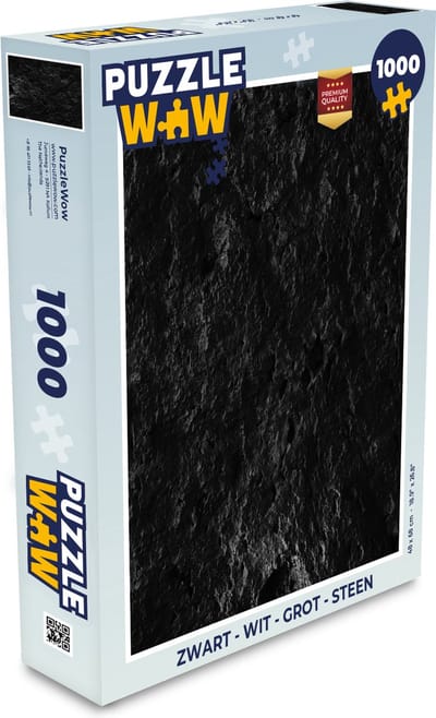 Puzzel Zwart - Wit - Grot - Steen - Natuur - Legpuzzel - Puzzel 1000 stukjes volwassenen