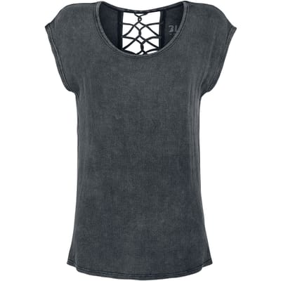 Black Premium by EMP T-shirt - T-Shirt mit Zierbändern am Rücken - XS tot XL - voor Vrouwen - zwart