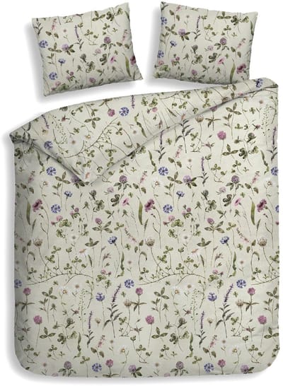 Heckettlane Dekbedovertrek Harper - Pistachio Green - 100% Katoen-Flanel - Dekbedovertrek 260x200-220 cm - Lits-Jumeaux XL - Puketi