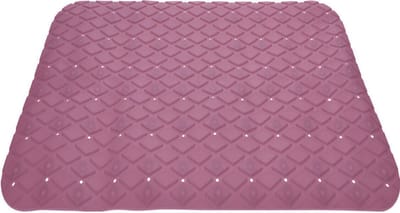 Excellent Houseware Badmat - antislip - oud roze - 55 cm - vierkant - badkuipmat