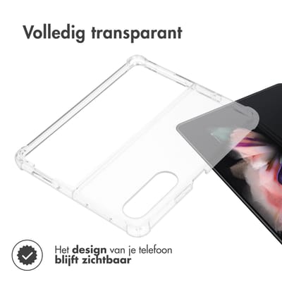 Accezz Hoesje - Geschikt voor Samsung Galaxy Z Fold 4 - Clear Backcover - Transparant