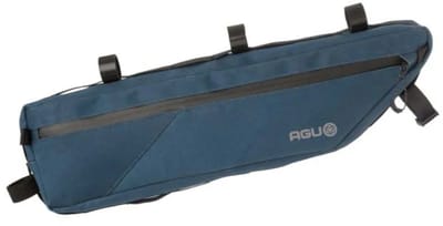 AGU Venture Tube - Frametas - 5,5L - Bikepacking fietszak - Organisch katoen - Waterafstotend - Met hydratatie port - 3M Reflectie - Blauw